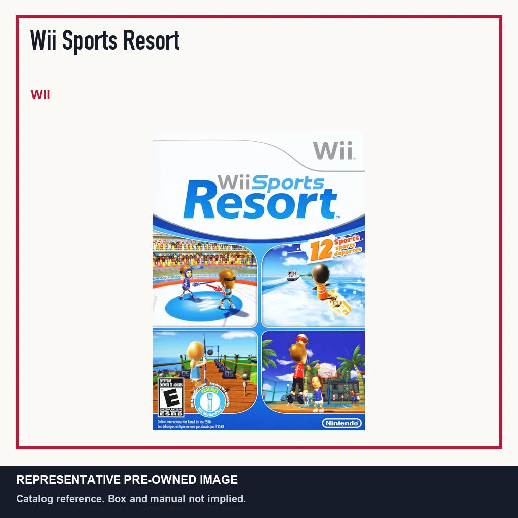 Representative pre-owned Wii Sports Resort (Wii), minimal product layout.
