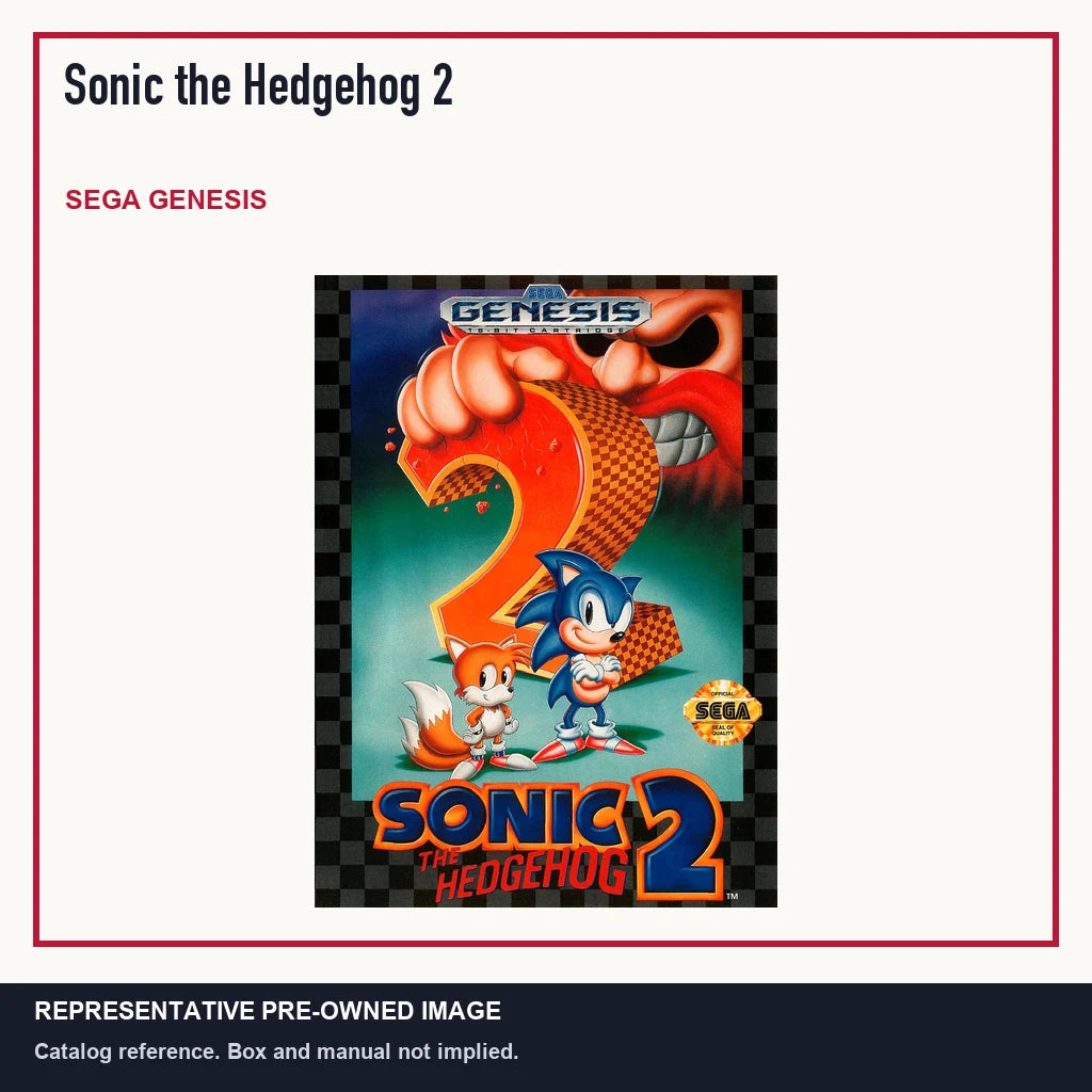 Representative pre-owned Sonic the Hedgehog 2 (Sega Genesis), minimal product layout.