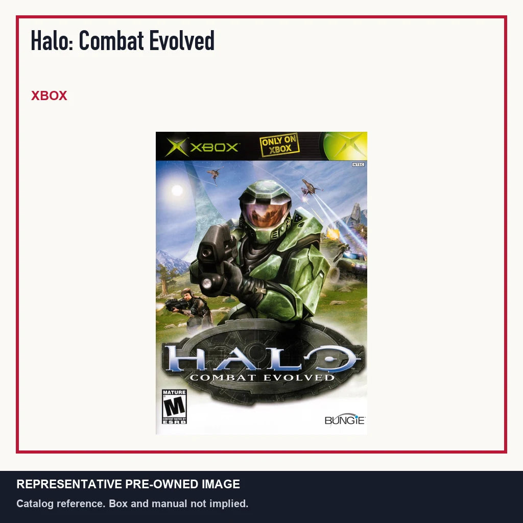 Representative pre-owned Halo: Combat Evolved (Xbox), minimal product layout.