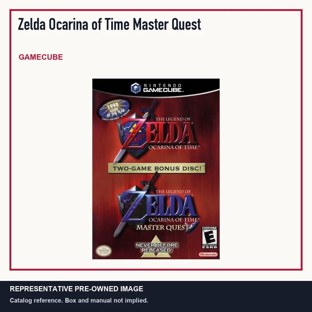 Representative pre-owned Zelda Ocarina of Time Master Quest (GameCube), minimal product layout.