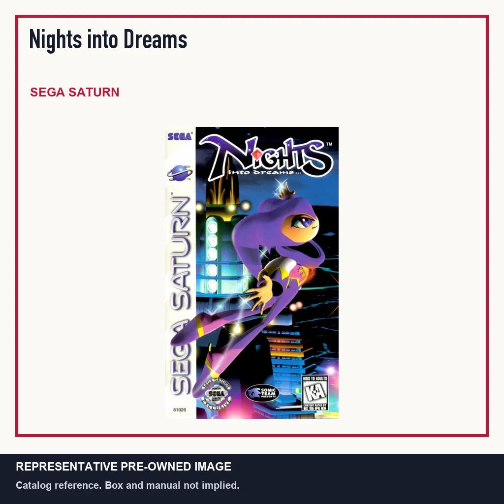 Representative pre-owned Nights into Dreams (Sega Saturn), minimal product layout.