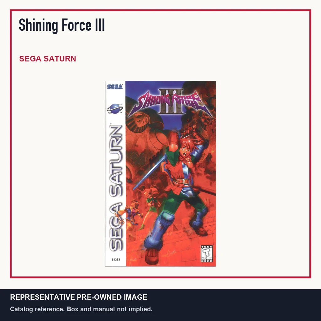 Representative pre-owned Shining Force III (Sega Saturn), minimal product layout.