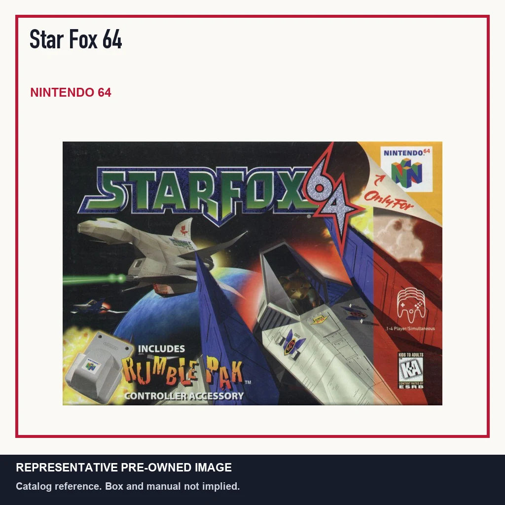 Representative pre-owned Star Fox 64 (Nintendo 64), minimal product layout.