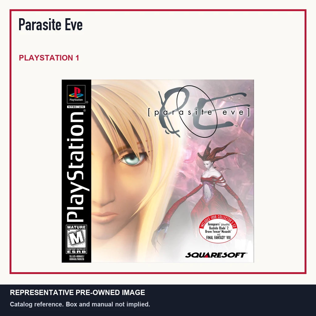 Representative pre-owned Parasite Eve (PlayStation 1), minimal product layout.