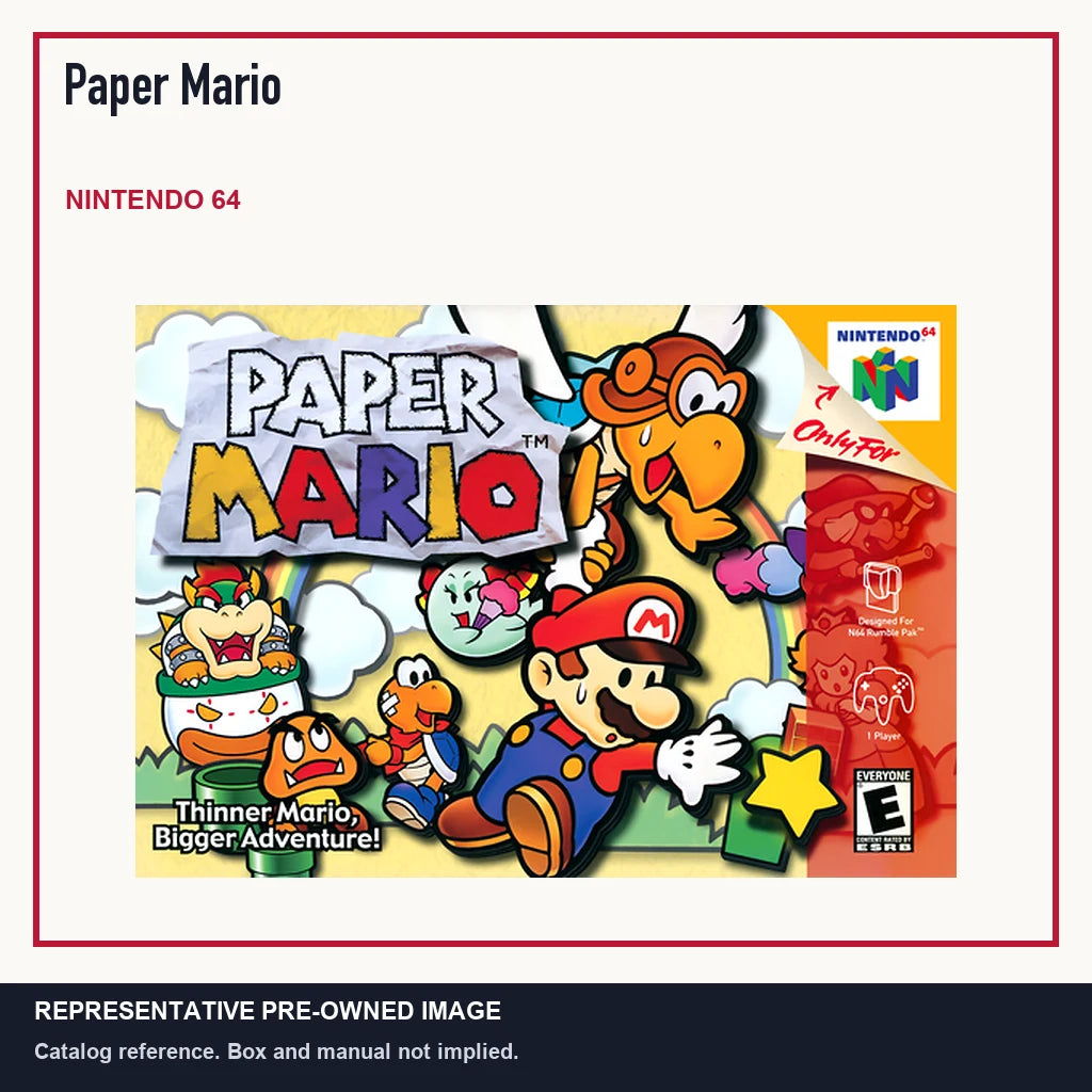 Representative pre-owned Paper Mario (Nintendo 64), minimal product layout.