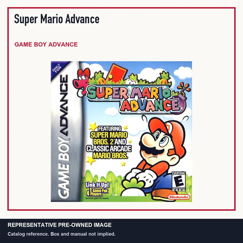 Representative pre-owned Super Mario Advance (Game Boy Advance), minimal product layout.