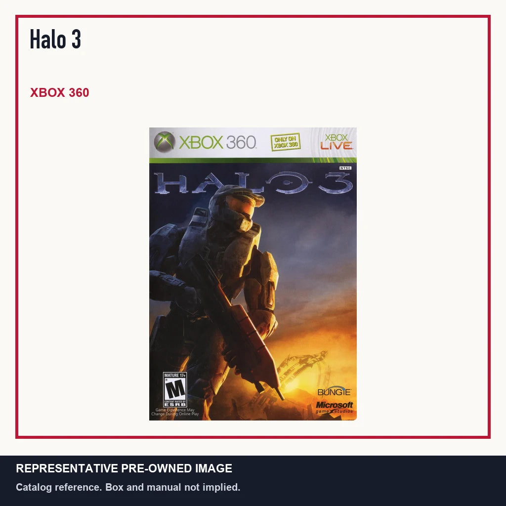 Representative pre-owned Halo 3 (Xbox 360), minimal product layout.