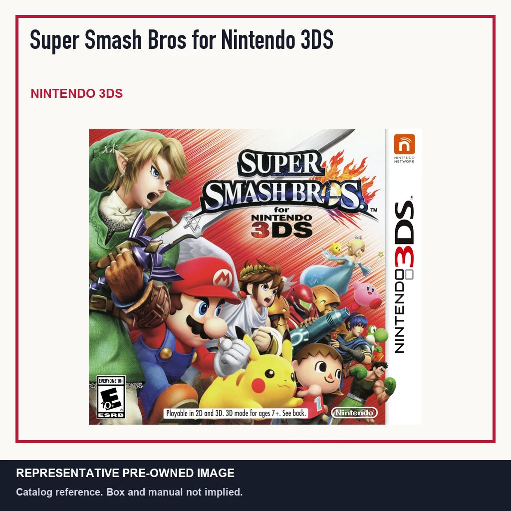 Representative pre-owned Super Smash Bros for Nintendo 3DS (Nintendo 3DS), minimal product layout.