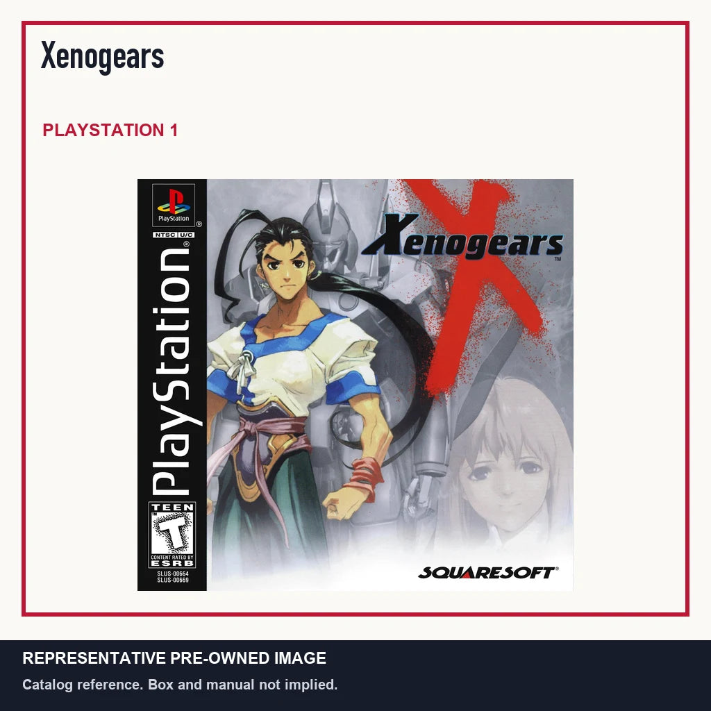 Representative pre-owned Xenogears (PlayStation 1), minimal product layout.