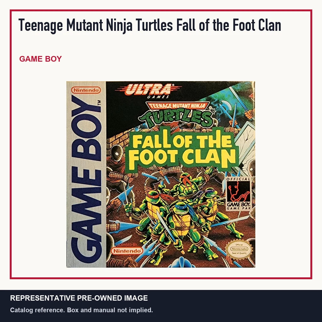 Representative pre-owned Teenage Mutant Ninja Turtles Fall of the Foot Clan (Game Boy), minimal product layout.