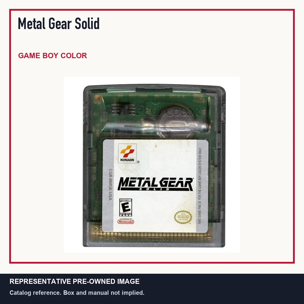 Representative pre-owned Metal Gear Solid (Game Boy Color), minimal product layout.