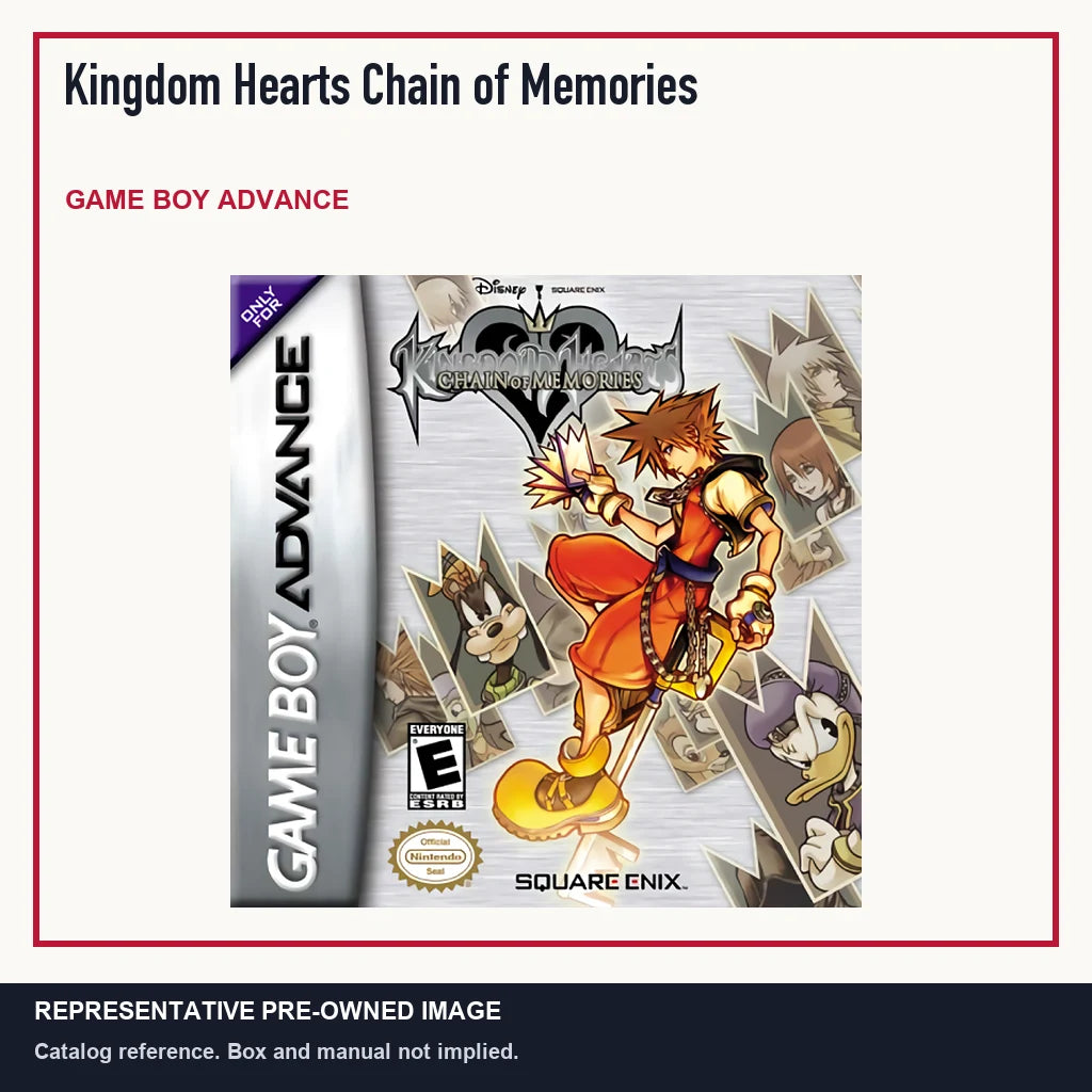 Representative pre-owned Kingdom Hearts Chain of Memories (Game Boy Advance), minimal product layout.