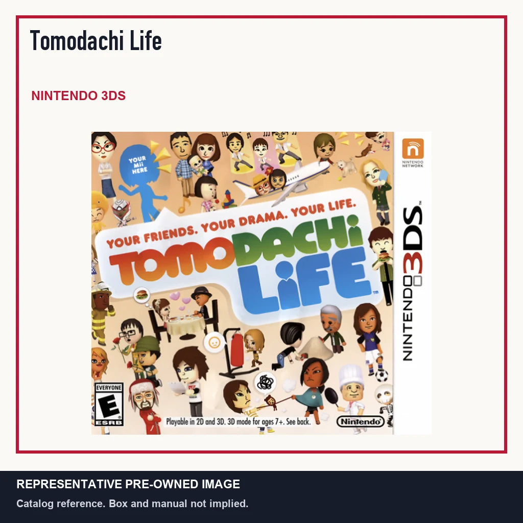 Representative pre-owned Tomodachi Life (Nintendo 3DS), minimal product layout.