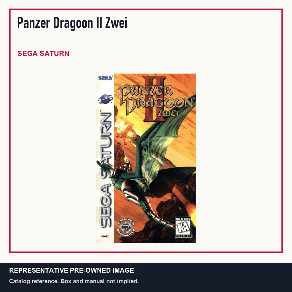 Representative pre-owned Panzer Dragoon II Zwei (Sega Saturn), minimal product layout.