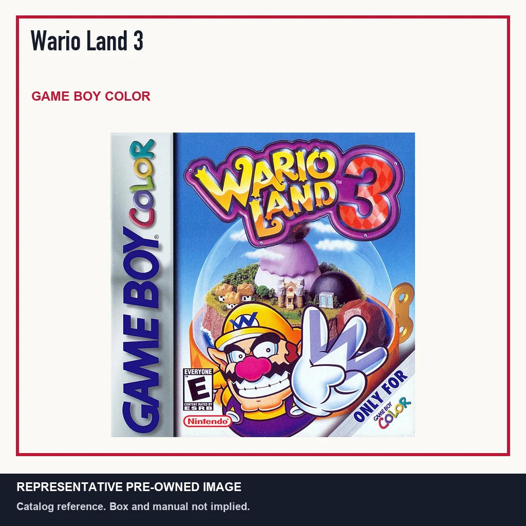 Representative pre-owned Wario Land 3 (Game Boy Color), minimal product layout.