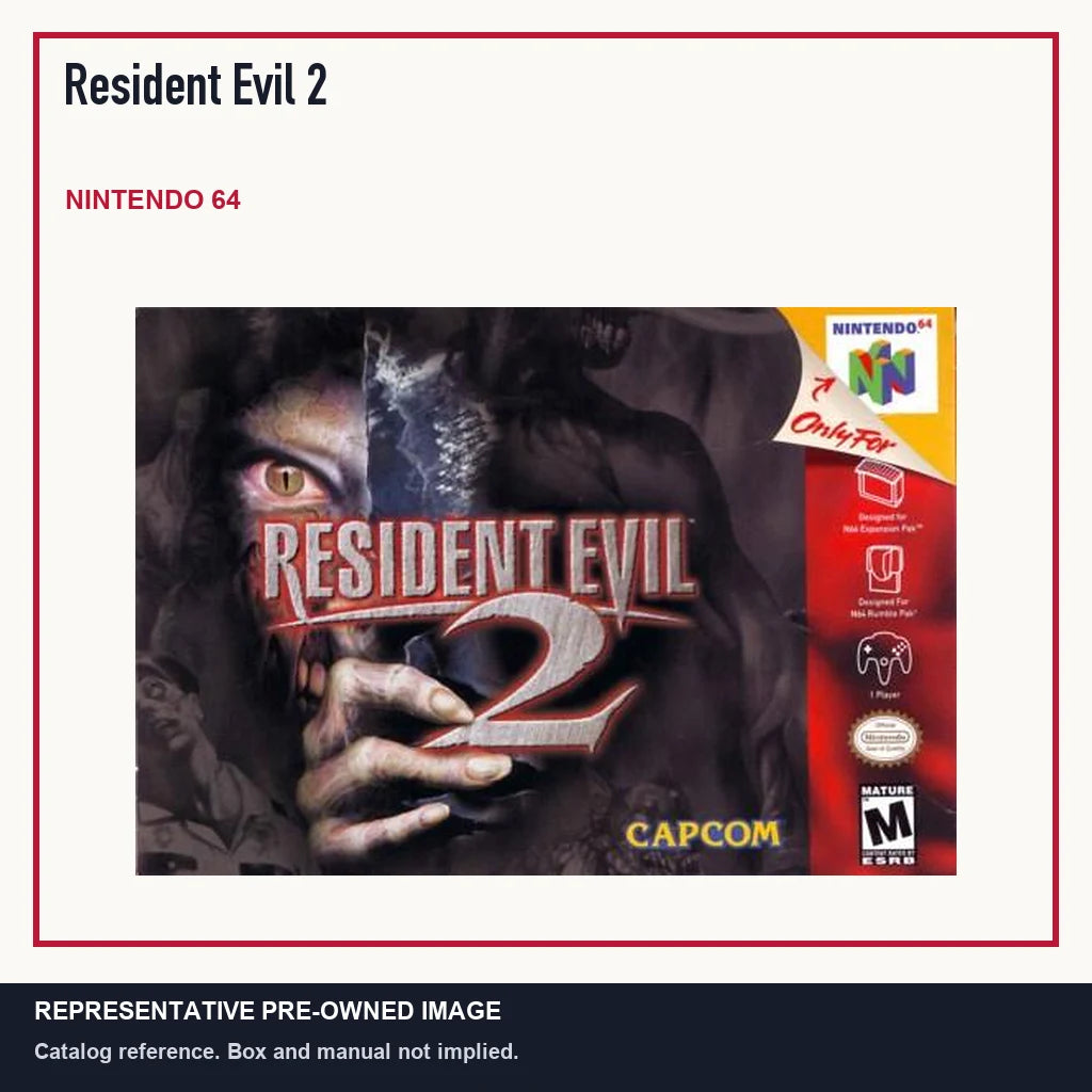 Representative pre-owned Resident Evil 2 (Nintendo 64), minimal product layout.