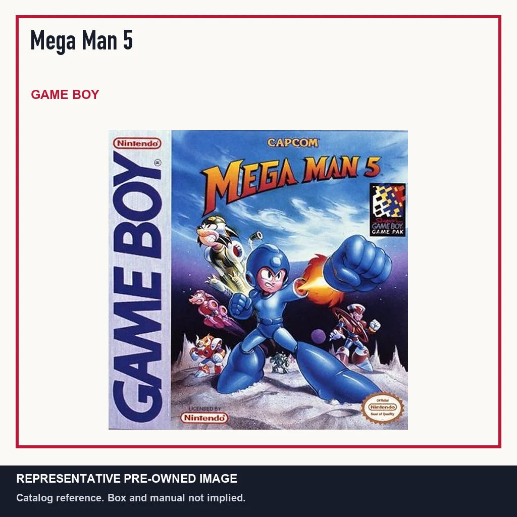Representative pre-owned Mega Man 5 (Game Boy), minimal product layout.