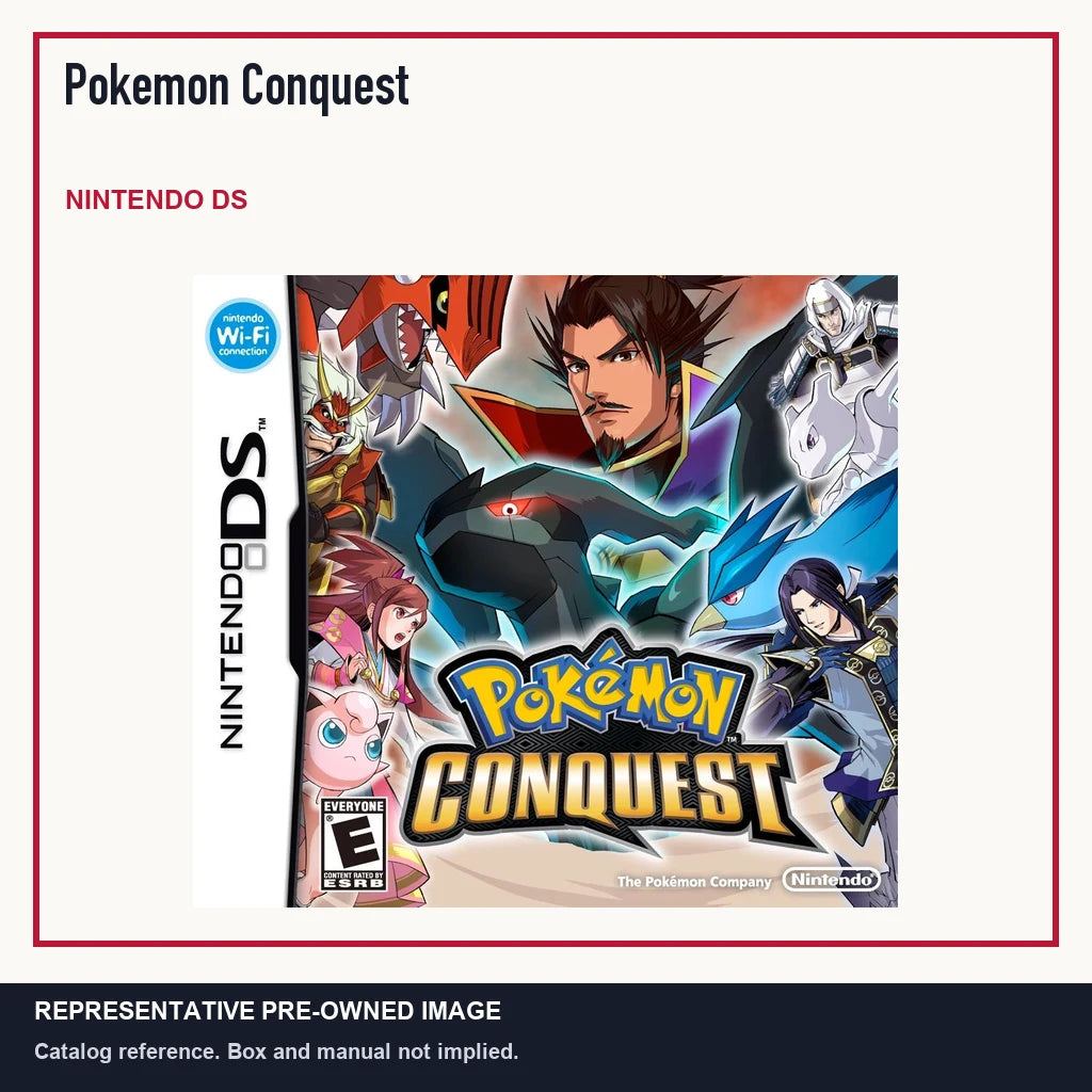 Representative pre-owned Pokemon Conquest (Nintendo DS), minimal product layout.