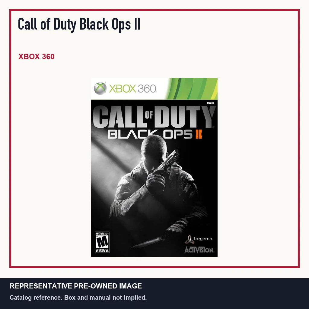 Representative pre-owned Call of Duty Black Ops II (Xbox 360), minimal product layout.