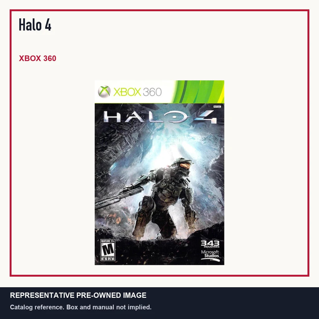 Representative pre-owned Halo 4 (Xbox 360), minimal product layout.