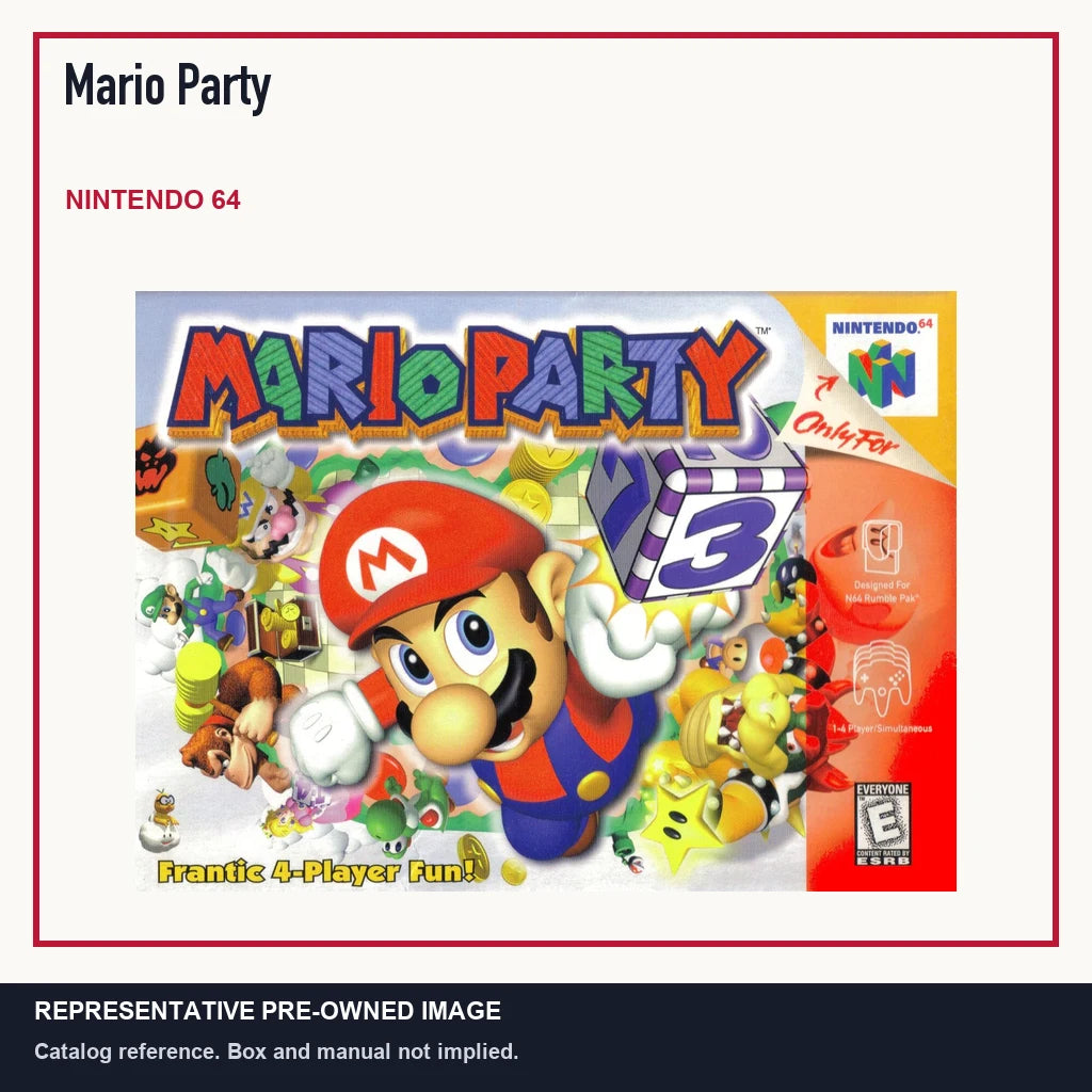 Representative pre-owned Mario Party (Nintendo 64), minimal product layout.