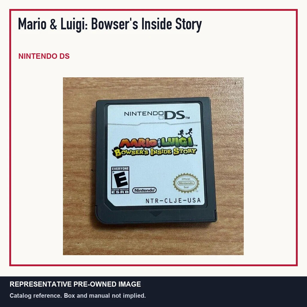 Representative pre-owned Mario & Luigi: Bowser's Inside Story (Nintendo DS), minimal product layout.