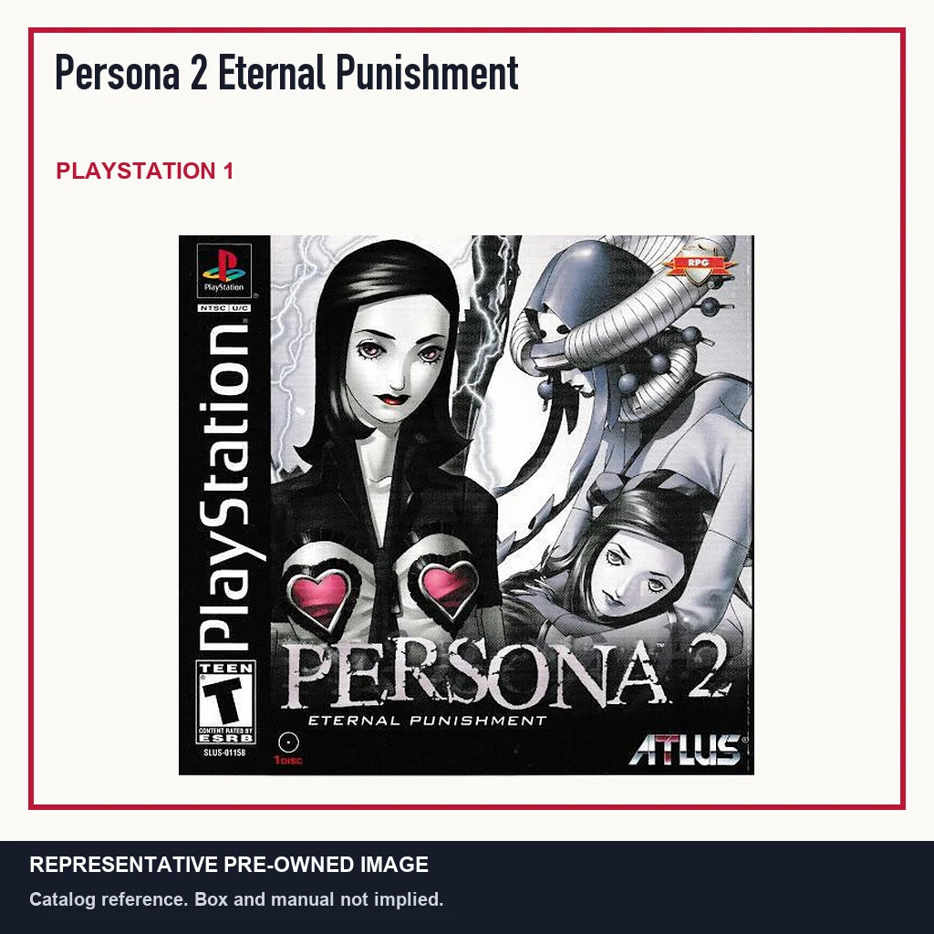 Representative pre-owned Persona 2 Eternal Punishment (PlayStation 1), minimal product layout.
