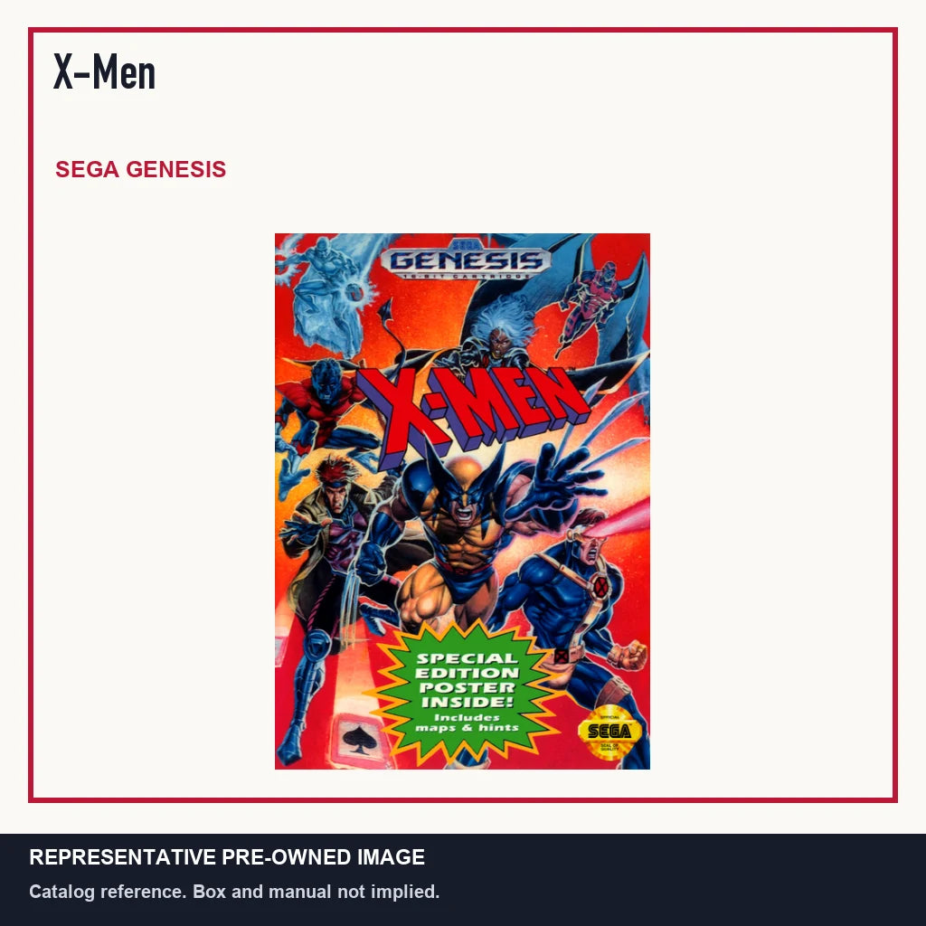 Representative pre-owned X-Men (Sega Genesis), minimal product layout.