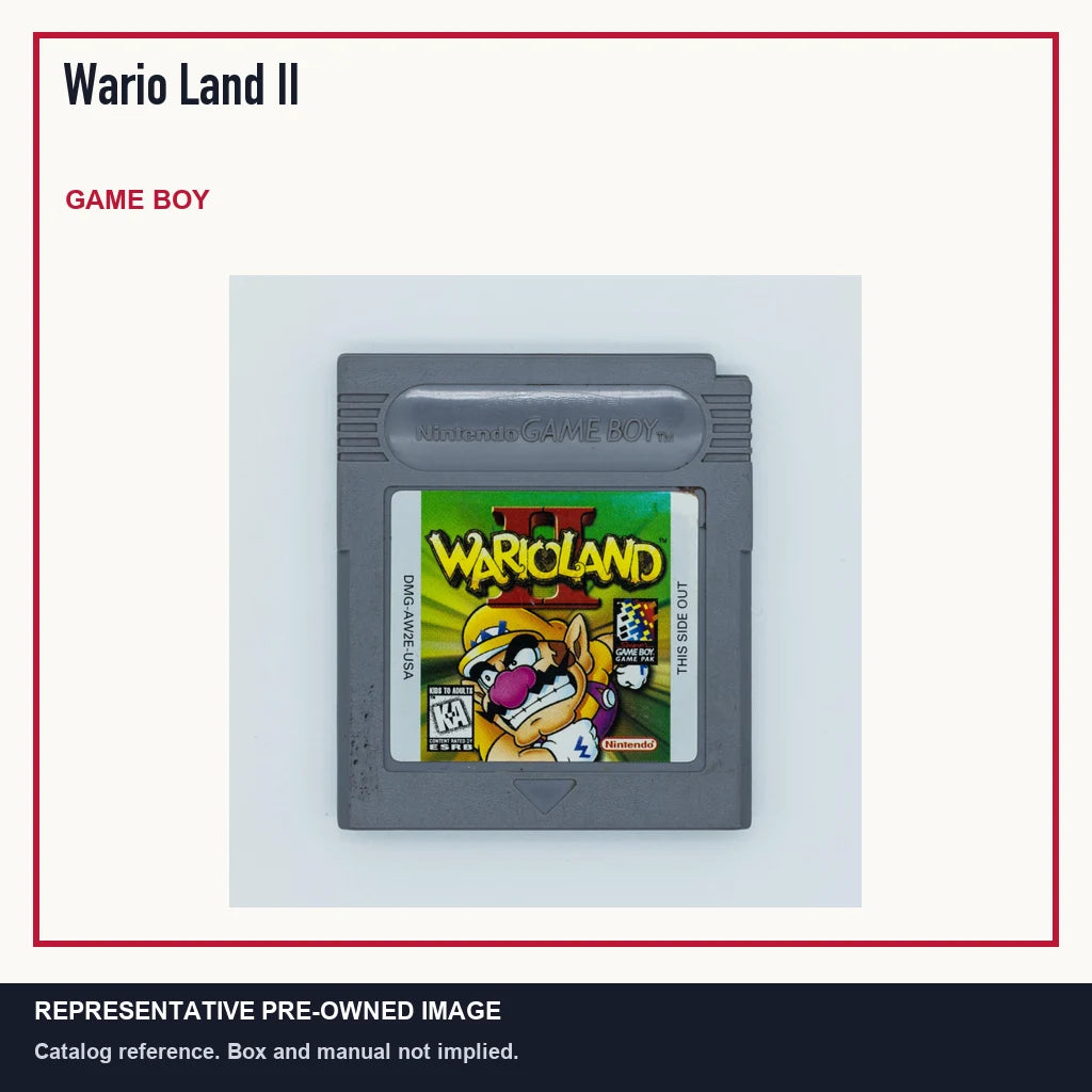 Representative pre-owned Wario Land II (Game Boy), minimal product layout.