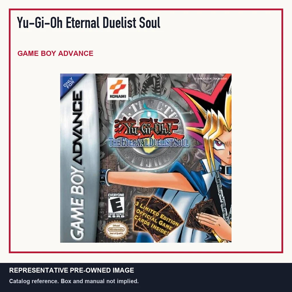 Representative pre-owned Yu-Gi-Oh Eternal Duelist Soul (Game Boy Advance), minimal product layout.