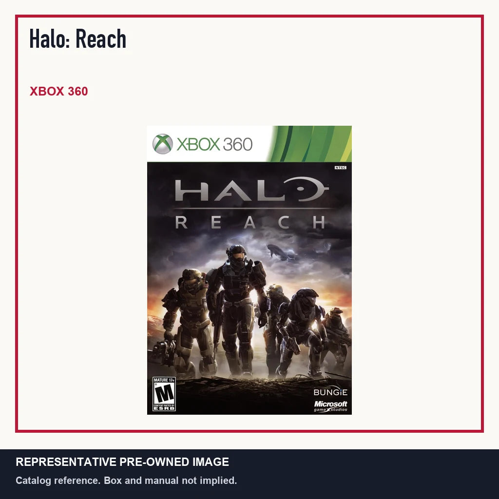 Representative pre-owned Halo: Reach (Xbox 360), minimal product layout.