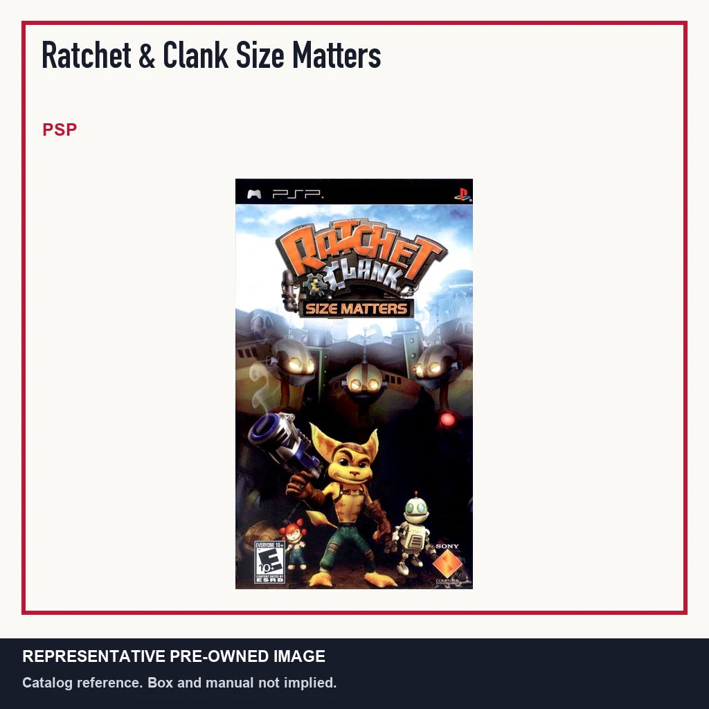 Representative pre-owned Ratchet & Clank Size Matters (PSP), minimal product layout.