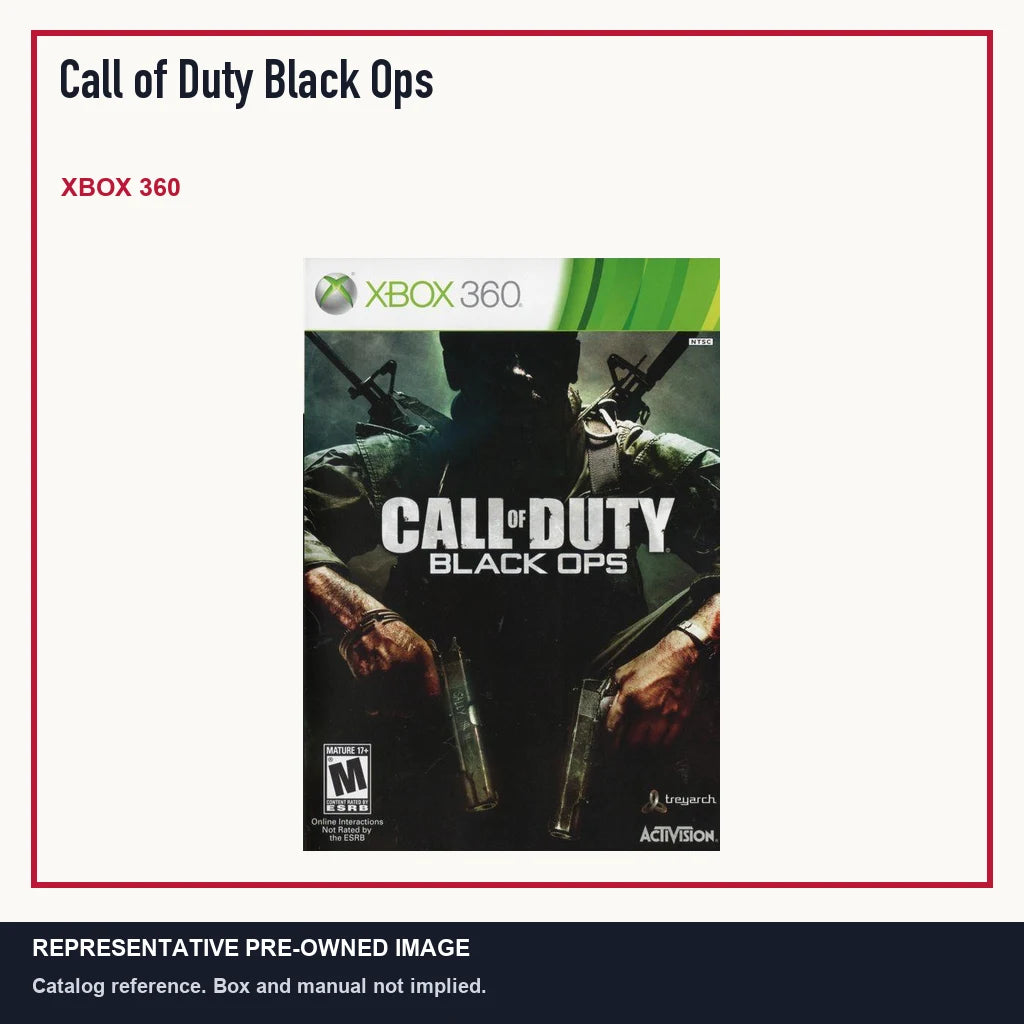 Representative pre-owned Call of Duty Black Ops (Xbox 360), minimal product layout.
