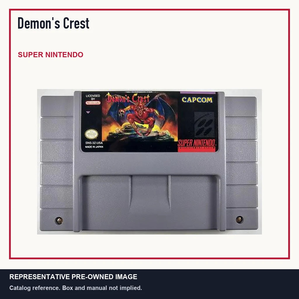 Representative pre-owned Demon's Crest (Super Nintendo), minimal product layout.