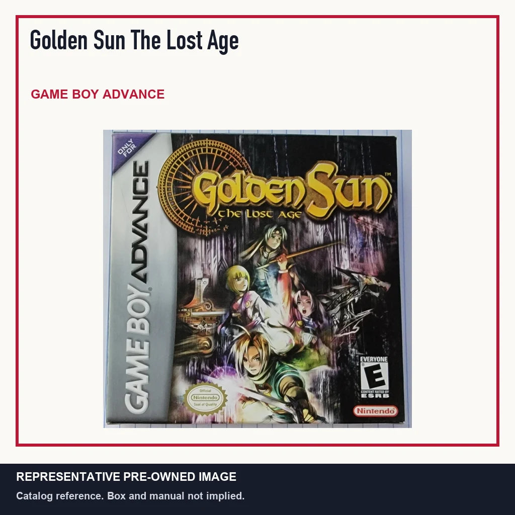 Representative pre-owned Golden Sun The Lost Age (Game Boy Advance), minimal product layout.