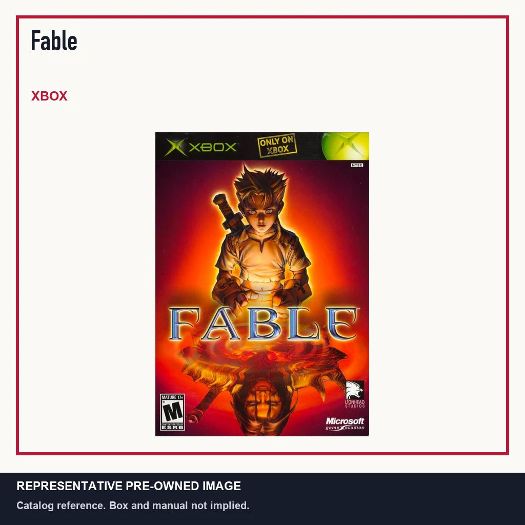 Representative pre-owned Fable (Xbox), minimal product layout.