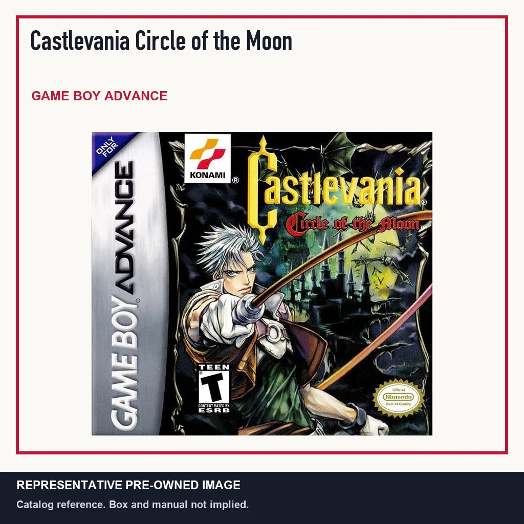 Representative pre-owned Castlevania Circle of the Moon (Game Boy Advance), minimal product layout.