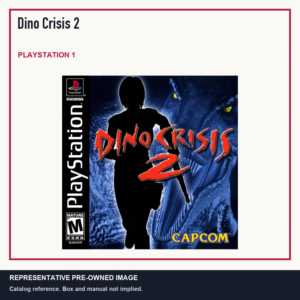 Representative pre-owned Dino Crisis 2 (PlayStation 1), minimal product layout.