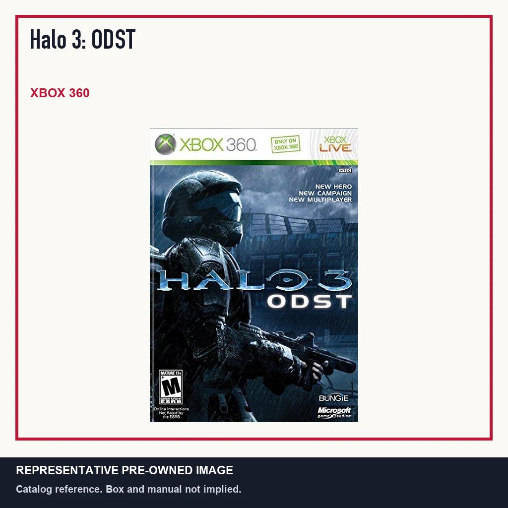Representative pre-owned Halo 3: ODST (Xbox 360), minimal product layout.