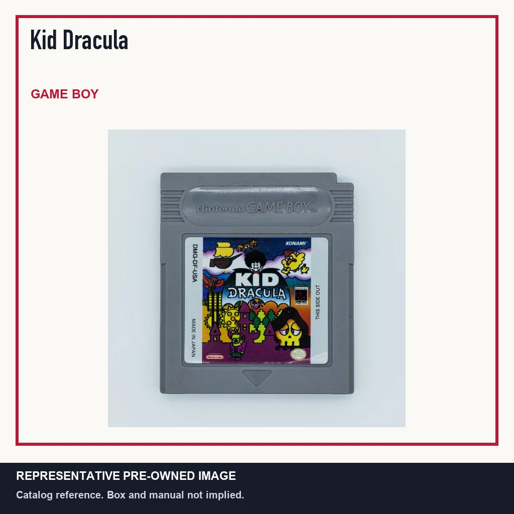 Representative pre-owned Kid Dracula (Game Boy), minimal product layout.
