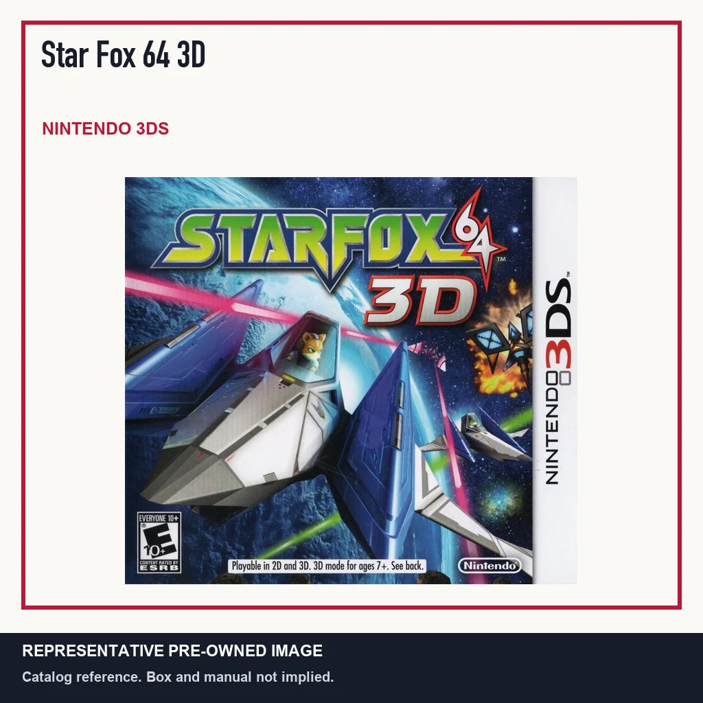 Representative pre-owned Star Fox 64 3D (Nintendo 3DS), minimal product layout.