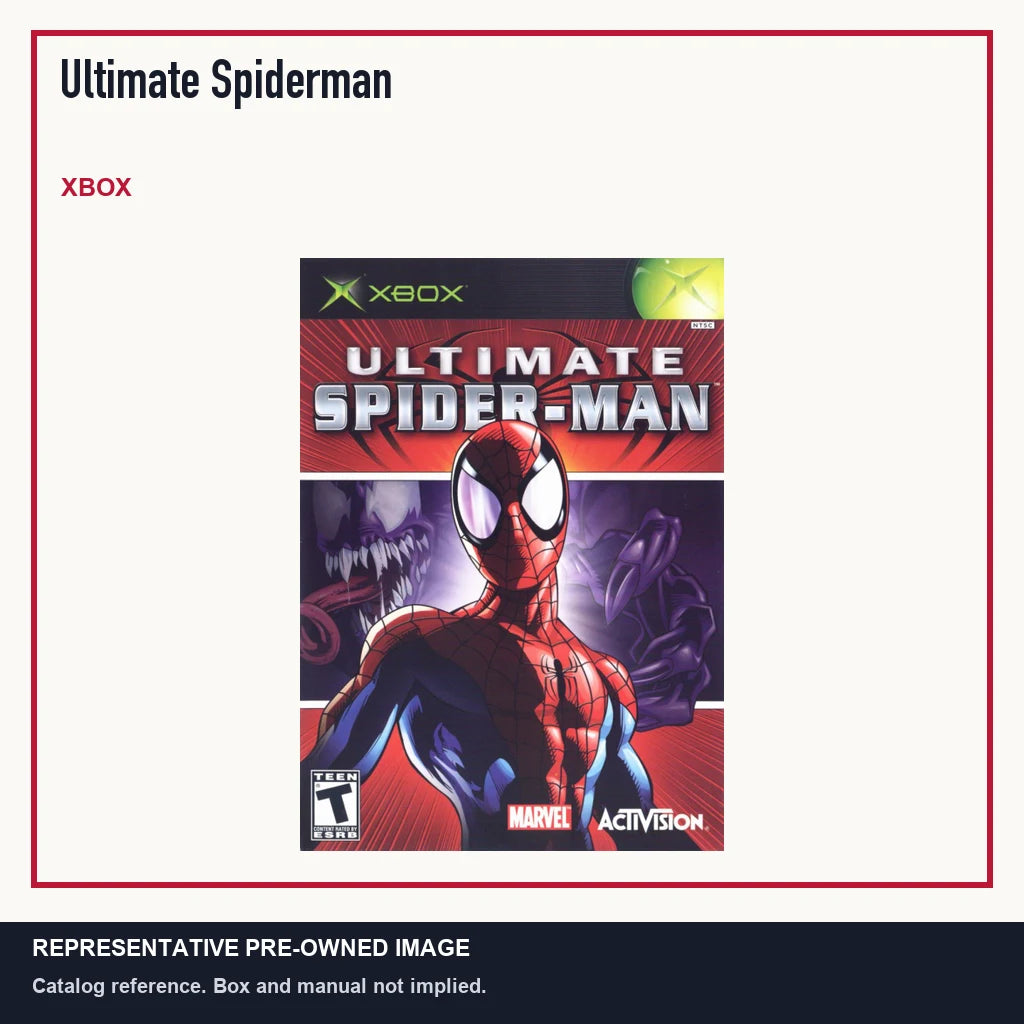 Representative pre-owned Ultimate Spiderman (Xbox), minimal product layout.