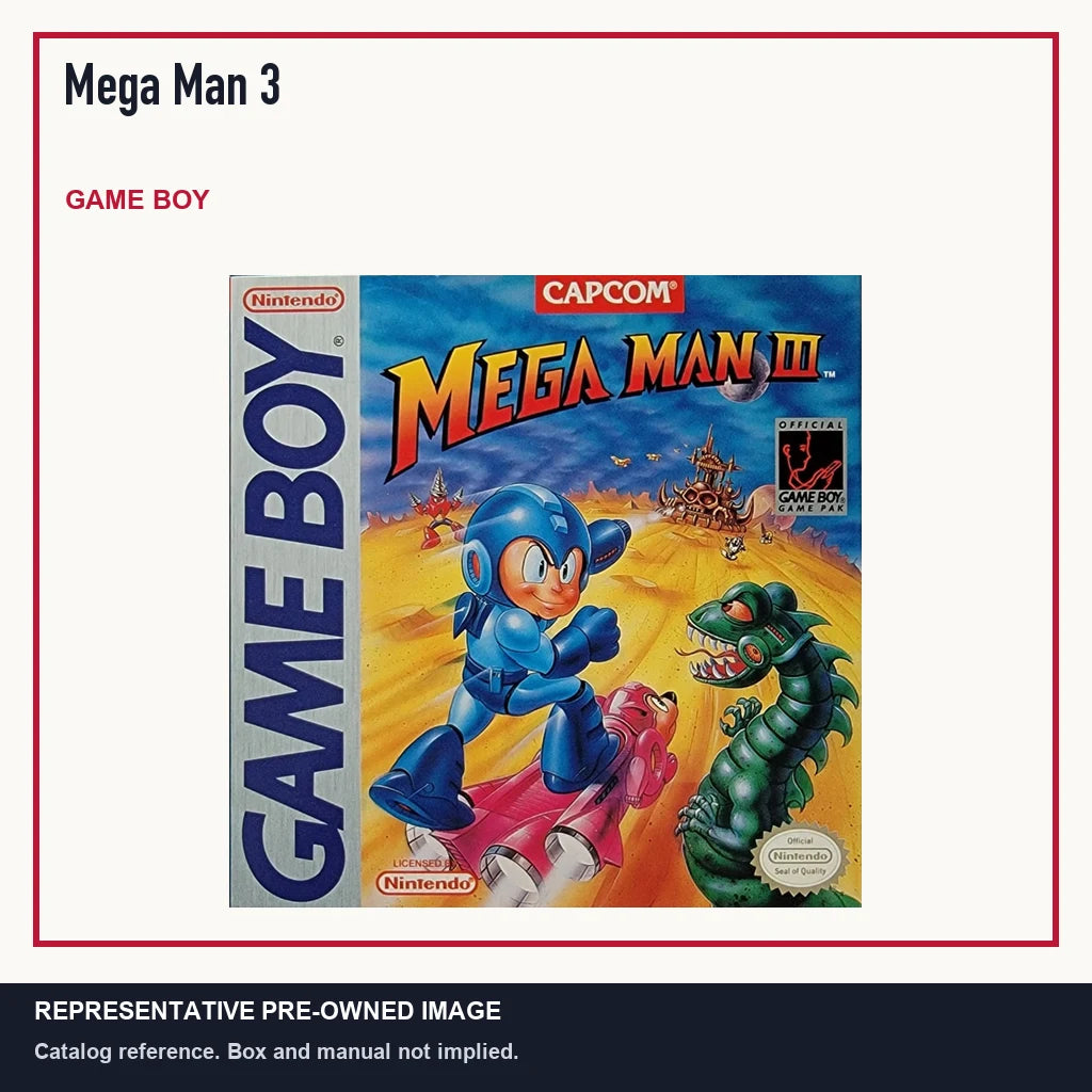 Representative pre-owned Mega Man 3 (Game Boy), minimal product layout.