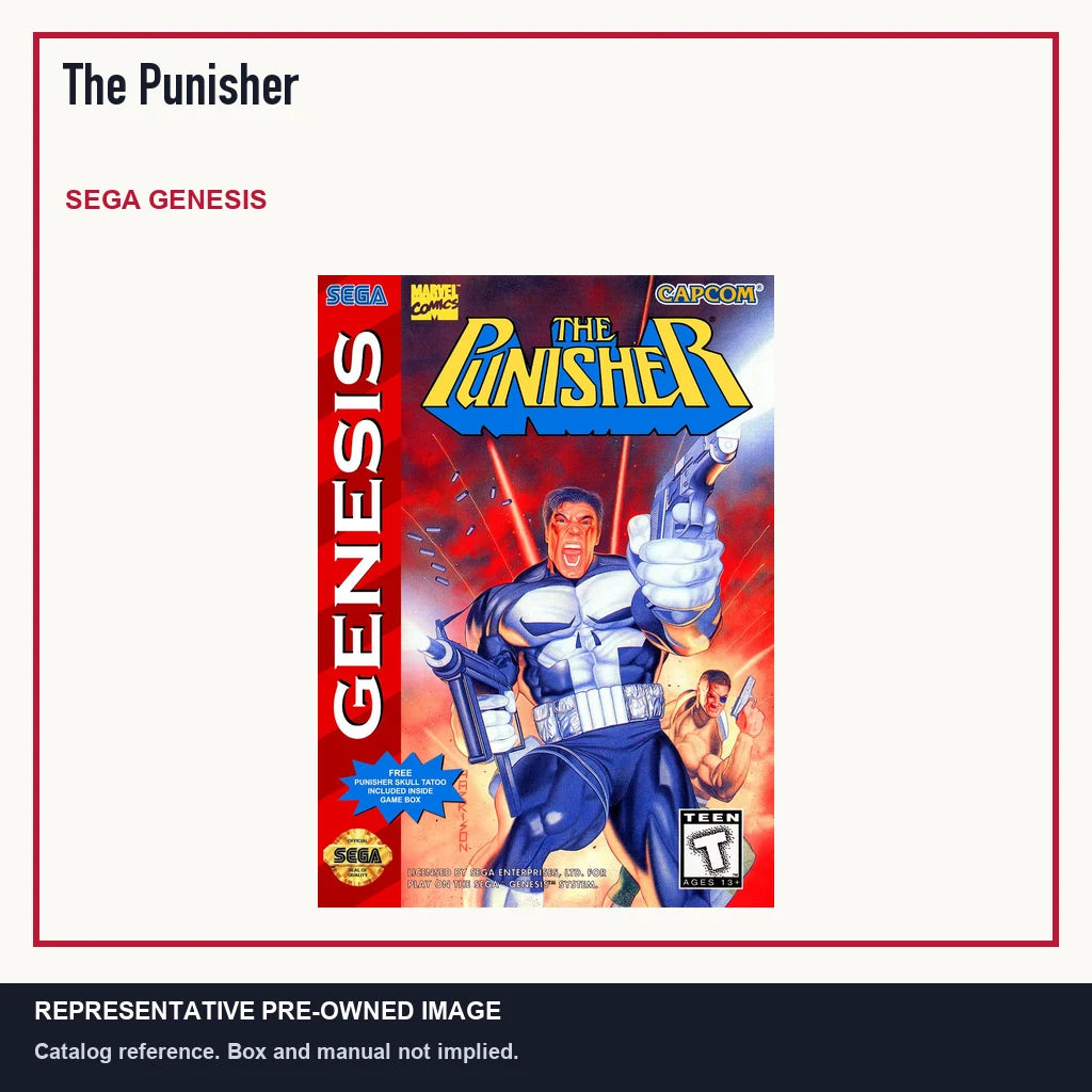 Representative pre-owned The Punisher (Sega Genesis), minimal product layout.
