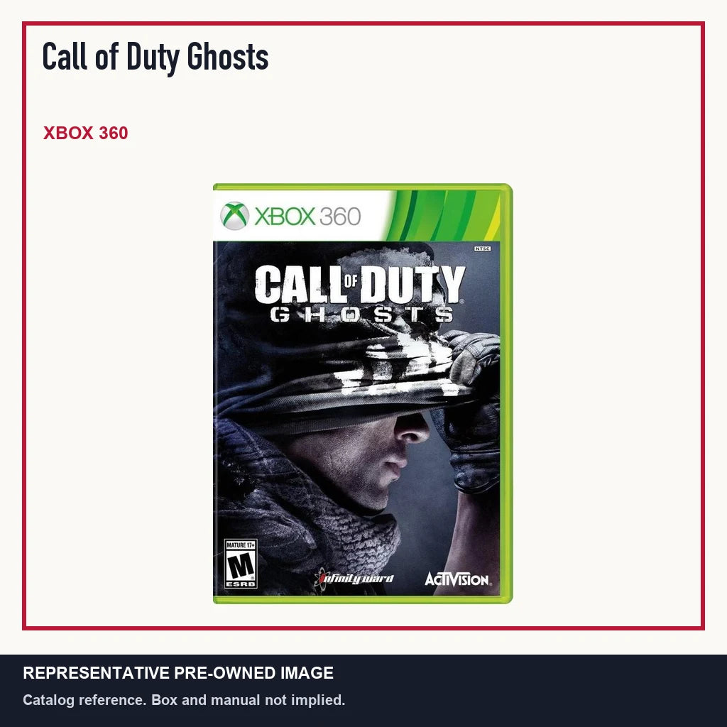 Representative pre-owned Call of Duty Ghosts (Xbox 360), minimal product layout.