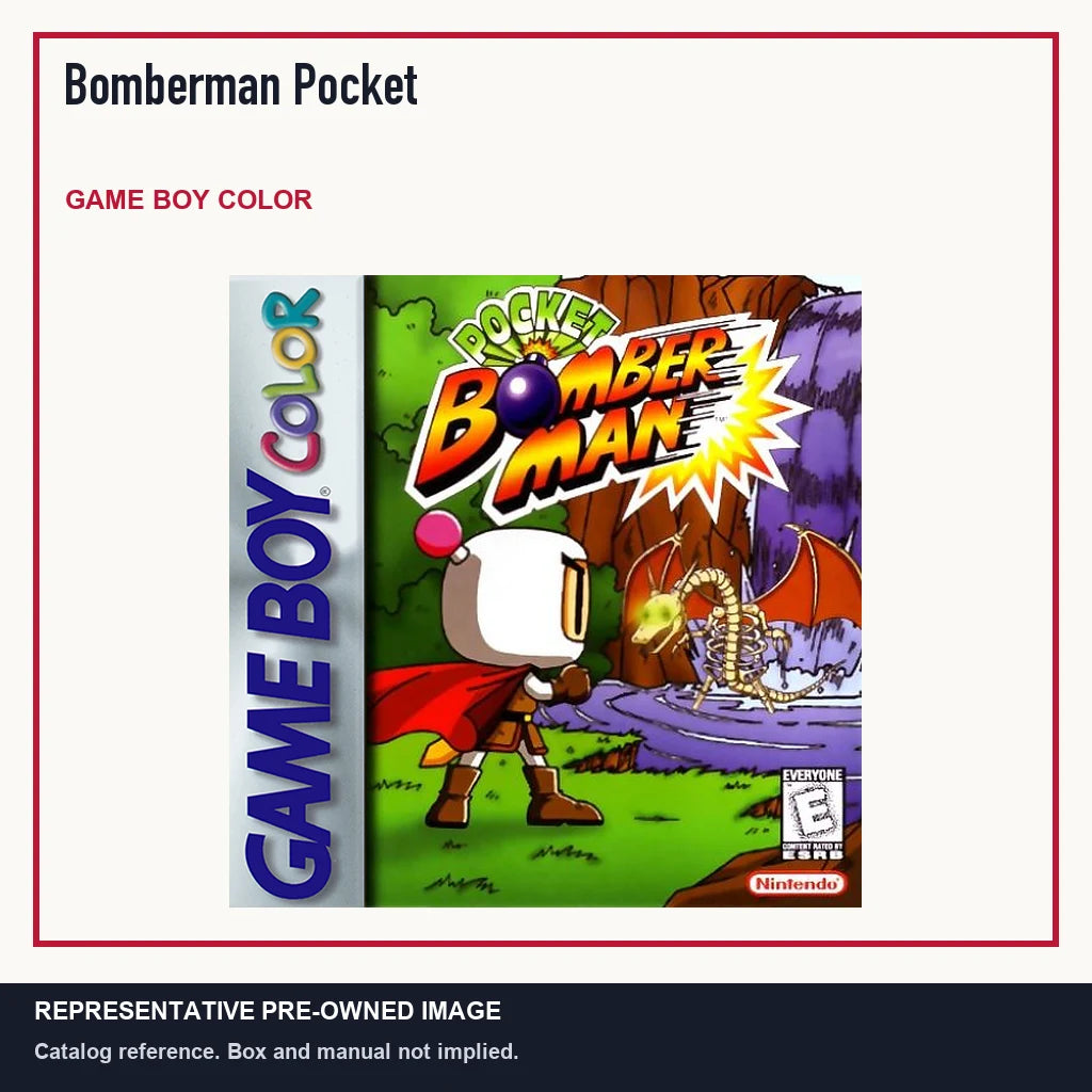 Representative pre-owned Bomberman Pocket (Game Boy Color), minimal product layout.