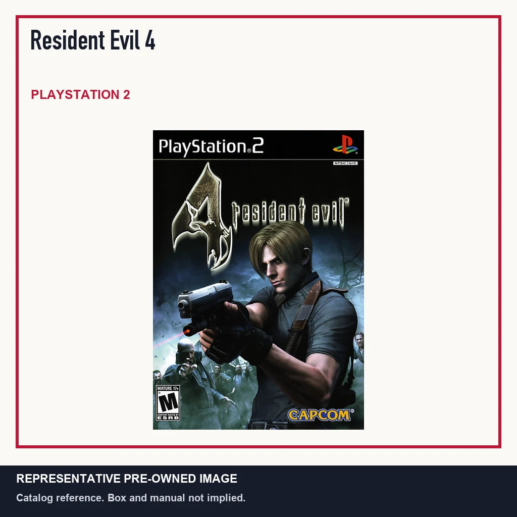 Representative pre-owned Resident Evil 4 (PlayStation 2), minimal product layout.