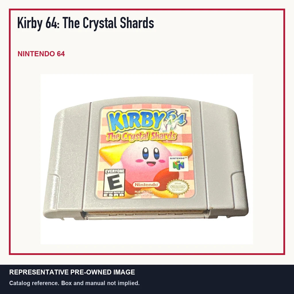 Representative pre-owned Kirby 64: The Crystal Shards (Nintendo 64), minimal product layout.