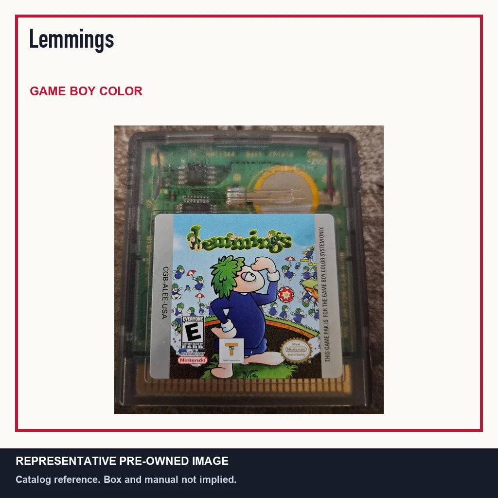 Representative pre-owned Lemmings (Game Boy Color), minimal product layout.