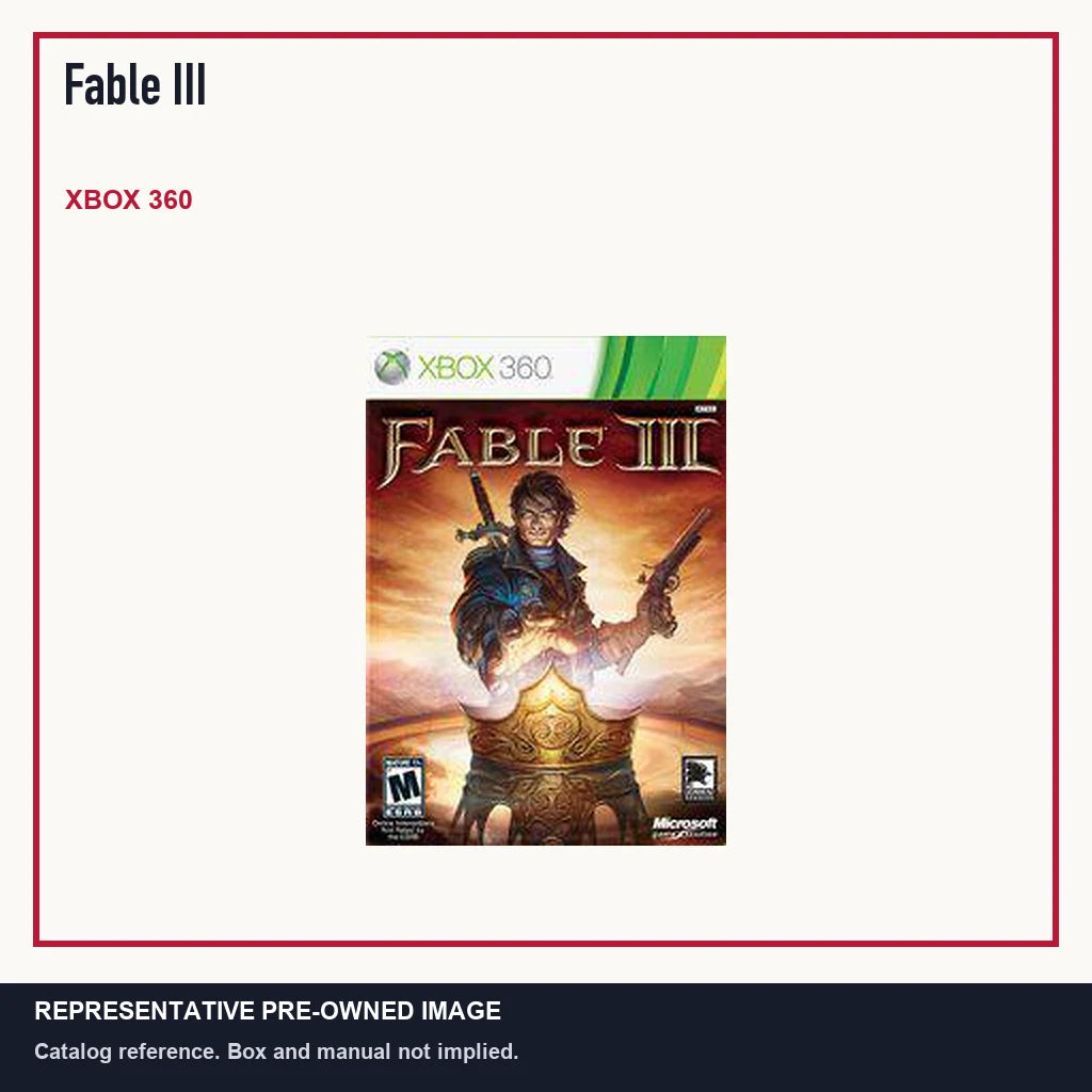 Representative pre-owned Fable III (Xbox 360), minimal product layout.